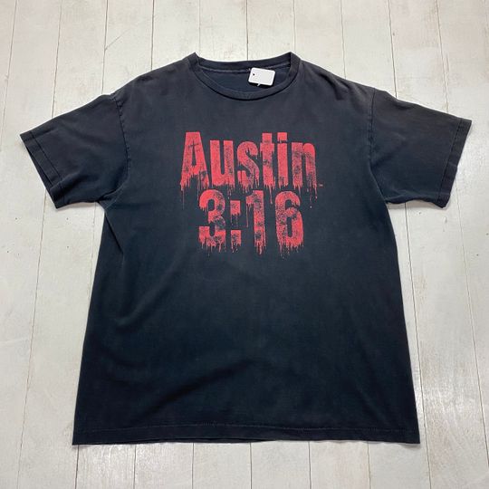 1990s 1998 WWF Austin 3:16 Stone Cold Steve Austin Blood from a Stone T-Shirt Single Stitch Vintage Sport Tee, Unisex shirt, Wrestling Gift