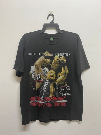 Vintage 90s Stone Cold Steve Austin War Raw Wwf Tee Vintage Sport Tee, Unisex shirt, Wrestling Gift , WWF Wrestling Entertainment shirt
