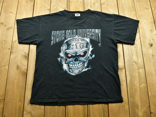 Vintage 1998 Stone Cold University Wrestling T-Shirt / Stone Cold Steve Austin Print / 80s / 90s / Streetwear Fashion / Wrestling Entertainment
