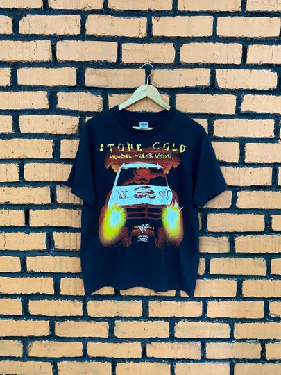 Vintage Stone Cold Monster Truck T Shirt Vintage Sport Tee, Unisex shirt, Wrestling Gift , WWF Wrestling Entertainment shirt Multiple Colors