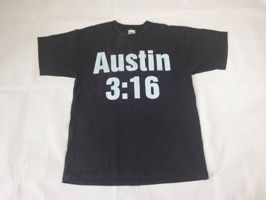 Vintage 1997 Steve Austin T-Shirt WWF Wrestling Entertainment Wrestling The Rock Jo Cen Hulk Hogan Stone Cold