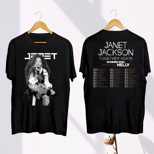Janet Jackson 2024 Concert Shirt, 2024 Together Again Tour Shirt, Janet Jackson 90s Vintage Tee, Janet Jackson Fan Gift, Janet Jackson Merch