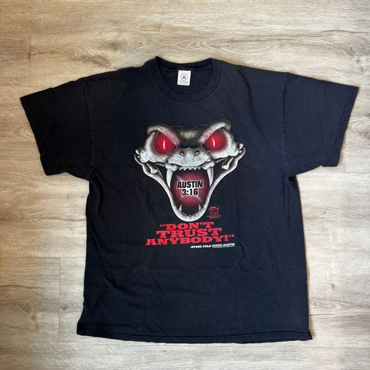 Vintage wwf Stone Cold Steve Austin DONT TRUST ANYBODY T-Shirt Vintage Sport Tee, Unisex shirt, Wrestling Gift