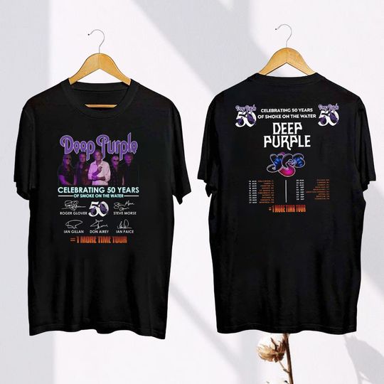 2024 Deep Purple Tour T-Shirt, Deep Purple Band Fan Gift, Deep Purple 50th Anniversary Tour, Deep Purple Merch, Deep Purple Vintage Shirt