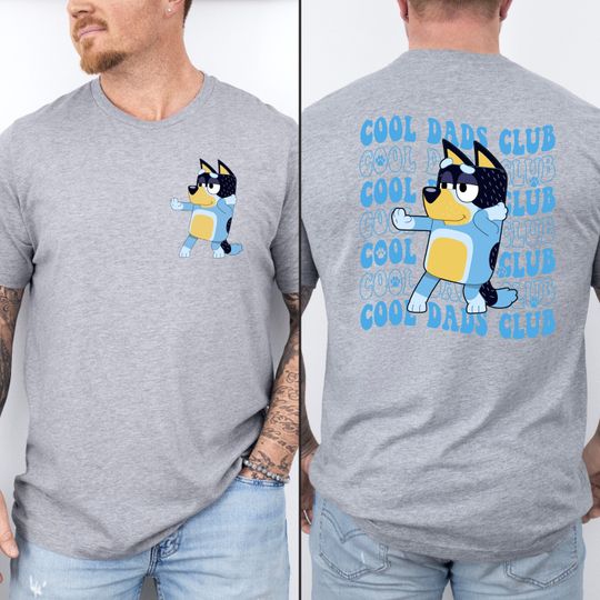 BlueyDad Cool Dads Club T-shirt for Men, BlueyDad Bandit Dad Shirt, BlueyDad Bingo Family Shirt, Dad Birthday Gift, Dad BlueyDad Shirt, BlueyDad Family Tee
