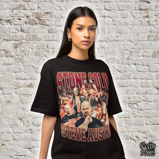 Stone Cold Vintage 90s Graphic Style TShirt, Stone Cold Shirt, Retro Stone Cold Bootleg T-Shirt, Vintage Sport Tee, Uniesx Gifts