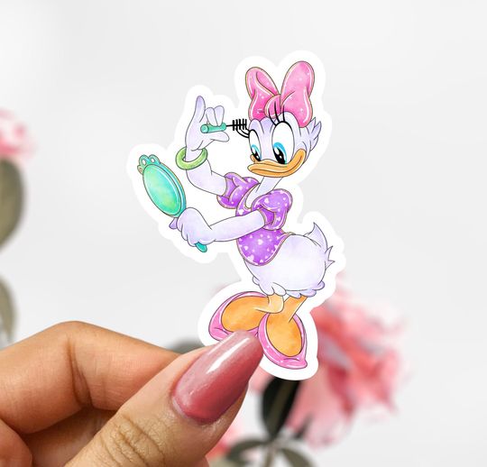 Daisy Duck Sticker, Disney Duck Sticker, Daisy Duck Decal