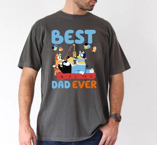 Best Dad Ever BlueyDad Daddy Retro Shirt, BlueyDad Dad Vintage Shirt, Cool Dad Club Tshirt, BlueyDad Family Shirt, Best Fathers Day Gifts, For Him