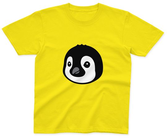 Kids Penguin T-Shirt | 100% Cotton | Pink, Blue, Yellow and Grey