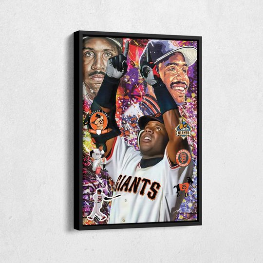 Barry Bonds Poster | Baseball Lover Gift | Home Decor | Classic Baseball Art