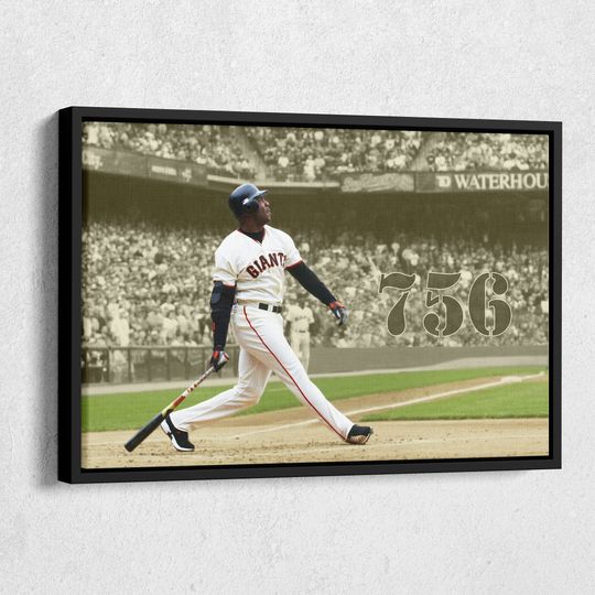 Barry Bonds Poster | Baseball Lover Gift | Home Decor | Classic Baseball Art