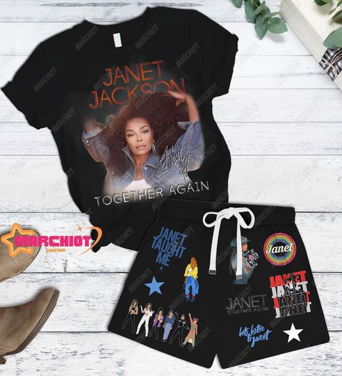 Janet Jackson Short Pajama Sets, Janet Jackson Shorts, Janet Jackson T-Shirt, Janet Jackson Gift