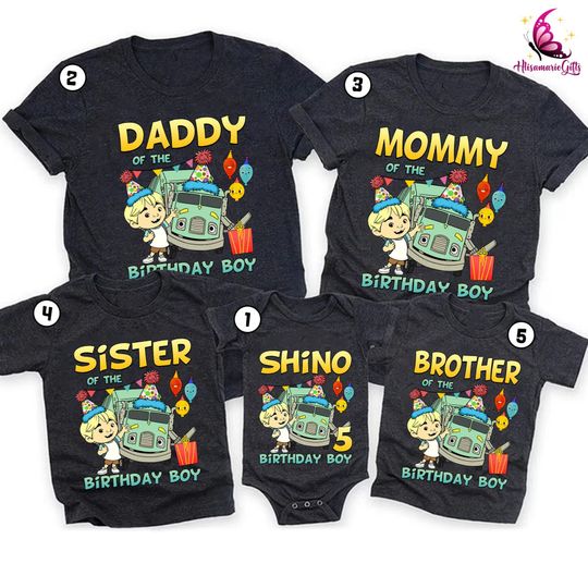 Custom Trash Truck Birthday Shirt, Trash Truck Shirt, Family Trash Truck Shirts, Family Matching T Shirt, Birthday Boys Gifts