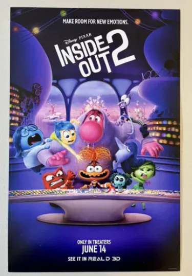 Disney - PIXAR: Inside Out 2 (2024) Movie Poster