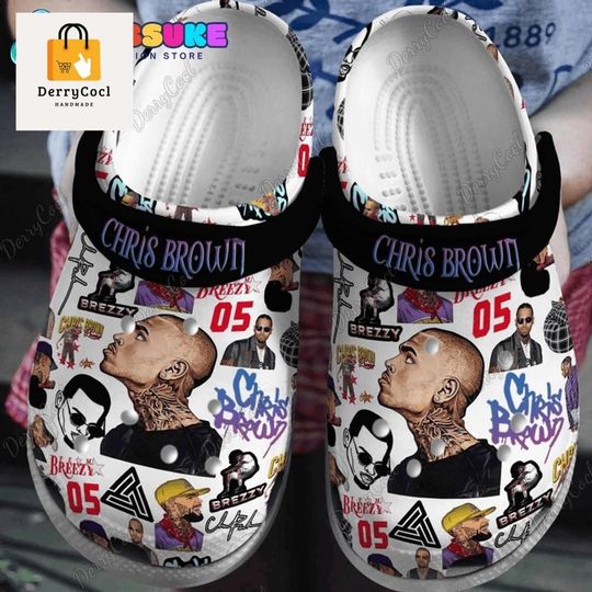 Chris Brown Clogs Shoes, Chris Brown Concert Shoe, Chris Brown 11:11 Summer Shoes, Birthday Gift For Her Him