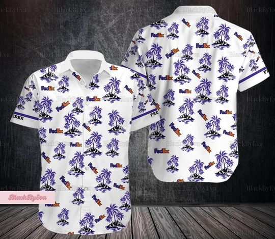 Fedex Express Button Shirt, Fedex Express Hawaii Shirt, Fedex Ground Shirt, Fedex Summer Shirt, Fedex Shirt, Button Down Shirt