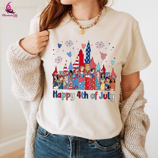 Disneyland Princess Happy 4th Of July Shirt, Disneyland Princess Shirt, Independence Day, Party In The USA, Magic Kingdom, Girls Trip Shirt