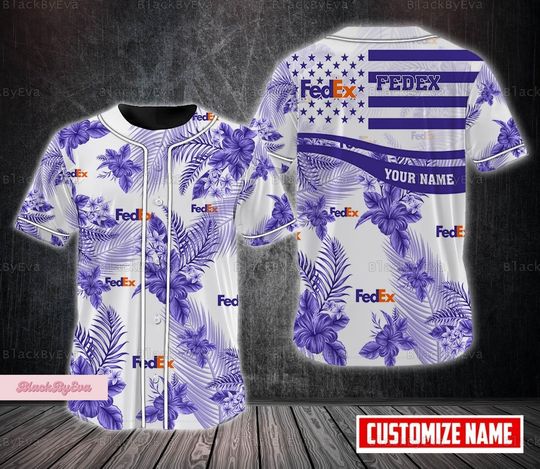 Custom Name Fedex Express Baseball Shirt, Fedex Express Jersey Shirt, Fedex Ground Jersey