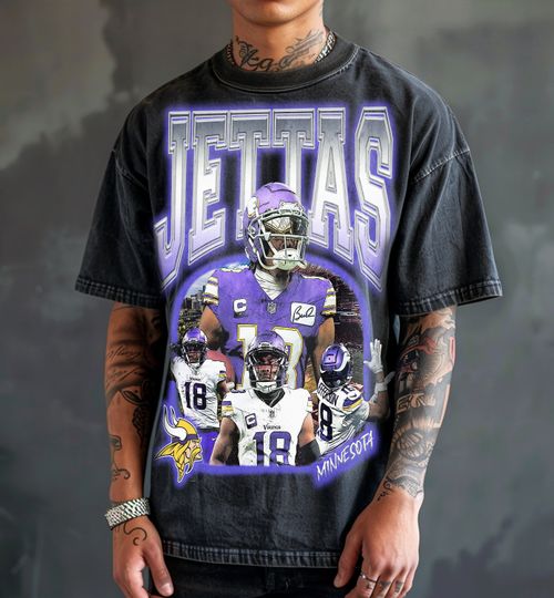 Discover Vintage 90s Graphic Style Justin Jefferson T-Shirt, Justin Jefferson Vintage T-Shirt, Gift For Women and Man Unisex Shirt