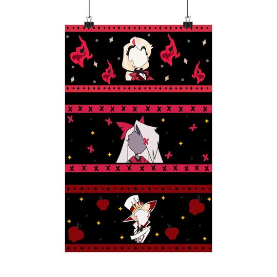 Charlie Vaggie Lucifer Hazbin Hotel Matte Vertical Posters | Wall Art Poster | Home Decor | Gift For Hazbin Hotel Lover