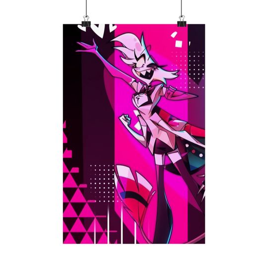 Angel Dust Half Hazbin Hotel Matte Vertical Posters | Wall Art Poster | Home Decor | Gift For Hazbin Hotel Lover