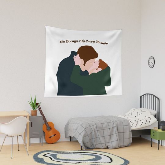 You Occupy My Every Thought Polin Kiss Bridgerton Tapestry, Bridgerton Colin and Penelope Polin Couple Tapestry, Bridgerton Merch, Funny Gift Idea, Gift for Fans