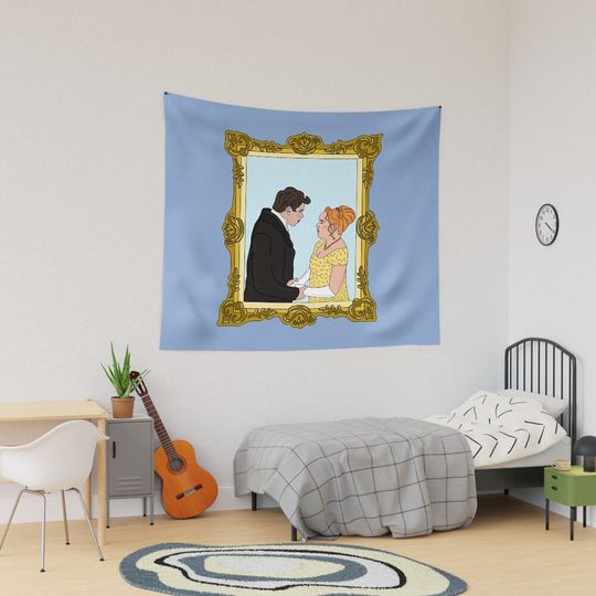 Bridgerton Colin and Penelope Polin Couple Tapestry, Bridgerton Merch, Funny Gift Idea, Gift for Fans
