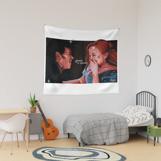 Penelope & Colin Bridgerton: "Friends to lovers" Tapestry, Bridgerton Colin and Penelope Polin Couple Tapestry, Bridgerton Merch, Funny Gift Idea, Gift for Fans