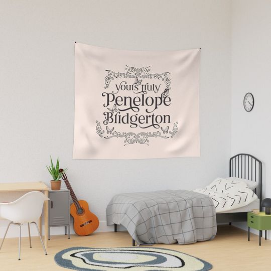 Yours truly, Penelope Bridgerton Tapestry, Bridgerton Colin and Penelope Polin Couple Tapestry, Bridgerton Merch, Funny Gift Idea, Gift for Fans