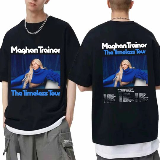 Meghan Trainor - The Timeless Tour 2024 Double Sided Shirt, Summer Cotton Short Sleeve Double Sided Shirt, Music Tour Merch, Gift for Fans, Men Clothing Inspired
