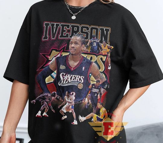 Allen Iverson Shirt, The Answer, Basketball shirt, Big Head, Classic 90s Graphic Tee, Unisex, Vintage Bootleg, Gift, Retro
