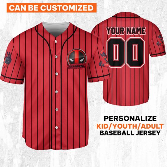 Personalize Deadpool Anti Hero Crazy Jersey, Wolverine And Deadpool Shirt, Hero Sport Shirt, Marvel Matching Baseball Team Outfit