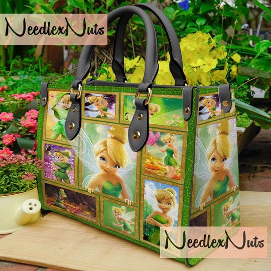Tinker Bell Leather Handbag, Tinker Bell Handbag, Shoulder Bag, Crossbody Bag, Shopping Bag