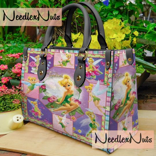 Tinker Bell Leather Handbag, Tinker Bell Handbag, Shoulder Bag, Crossbody Bag, Shopping Bag