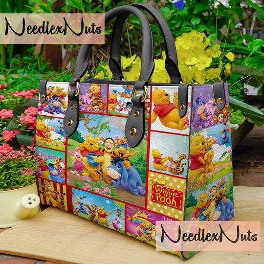Winnie The Pooh Leather Handbag, Winnie The Pooh Handbag, Shoulder Bag, Crossbody Bag, Shopping Bag