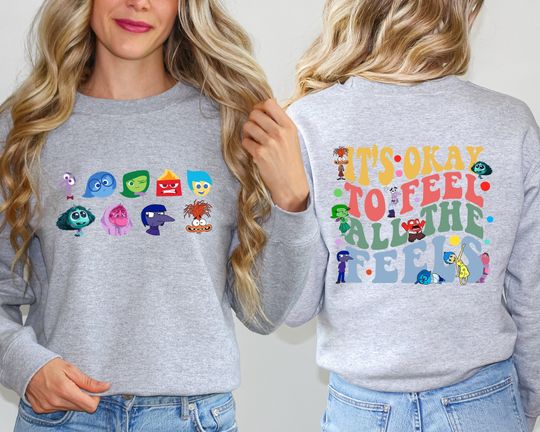 Discover It's Okay To Feel All The Feels Shirt, Mental Health, Inclusion Shirt, Speech Therapy Tee, Disney Inside Out T-Shirt, Disney Gift