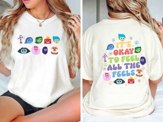 Inside Out It's Okay To Feel All The Feels Shirt, Mental Health shirt, Inclusion Shirt, Speech Therapy Shirt, BCBA Shirt, Para Shirt