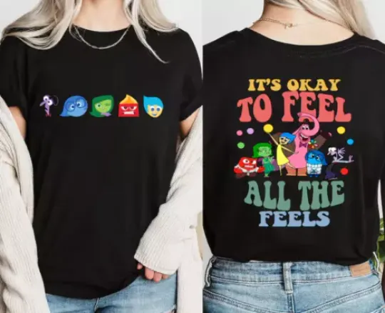 Inside Out It'S Okay To Feel All The Feels Shirt, Mental Health Shirt