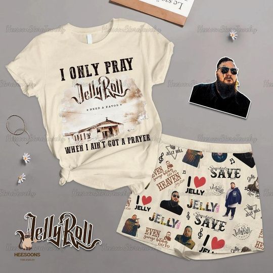 Jelly Roll Pajamas Set, Somebody Save Me Shirt, Jelly Roll Men Shorts, Son Of A Sinner Shirt, Western Country Shirt, Summer Shorts