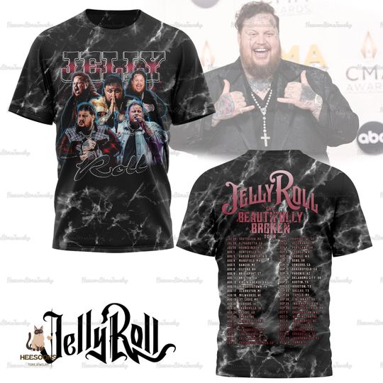 Jelly Roll 3D TShirt, Jelly Roll Men Shirt, Jelly Roll Tour Shirt, Jelly Roll Tour 2024 Shirt, Jelly Roll Nashville Merch Shirt