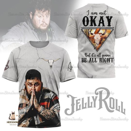 Jelly Roll 3D TShirt, Jelly Roll Tour 3D Shirt, Jelly Roll Merch Shirt, Jelly Roll Unisex Shirt, Jelly Roll Tour 3D Shitt, Jelly Roll Gift
