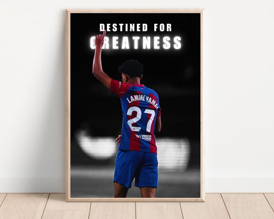 Lamine Yamal Barcelona Poster | Euro 2024 Poster | Soccer Player | England Football | Wall Art Poster | Room Decor