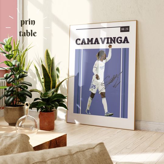 Eduardo Camavinga - France Poster | Euro 2024 Poster | Soccer Player | England Football | Wall Art Poster | Room Decor