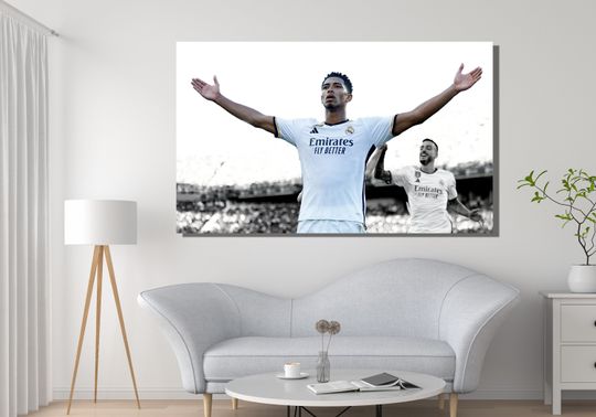 Discover Jude Bellingham Poster - Real Madrid Poster | Euro 2024 Poster | Soccer Player | England Football | Wall Art Poster | Room Decor