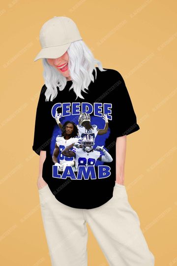 Vintage 90s Graphic Style CeeDee Lamb T-Shirt, CeeDee Lamb Shirt, Unisex Cotton Vintage 90's Graphic Tee, 90's Retro Shirt