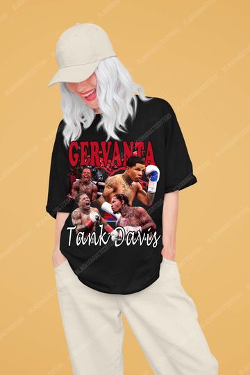 Vintage Style Gervonta Davis T Shirt, Tank Shirt, Boxer Shirt, Unisex Cotton Vintage 90's Graphic Tee, 90's Retro Shirt