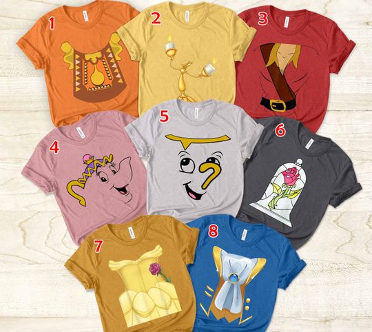 Disney Beauty And The Beast Unisex T-shirt,  Disney Matching Shirt