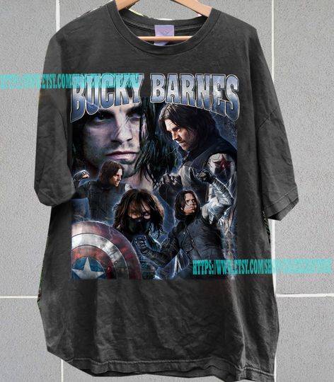 BUCKYY Bn Barnes Winter Soldier T shirt , Sebastian Stan T Shirt, The Falcon And Winter Soldier Homage T-Shirt