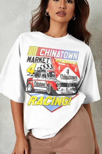 Racing ChinaTown Market 4 Nascar T-shirt, Classic 90s Graphic Tee, Unisex, Vintage Bootleg Shirt