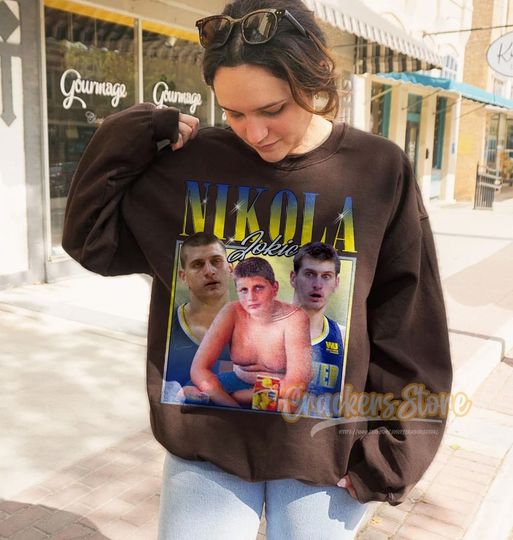 Nikola Jokic Sweatshirt, Basketball shirt, Classic 90s Graphic Tee, Unisex, Vintage Bootleg, Gift, Retro